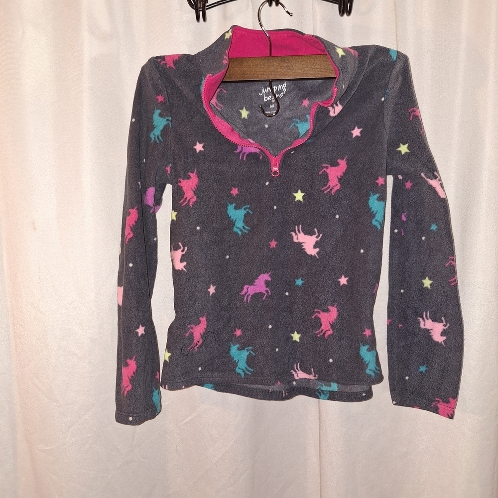 Jumping Beans Gray Shirt with Unicorn Print